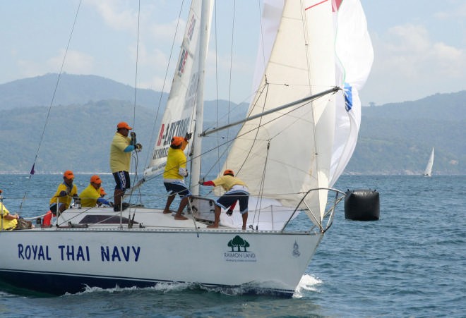 The crew on Royal Thai Navy 1 in action © Sail-World.com /AUS http://www.sail-world.com